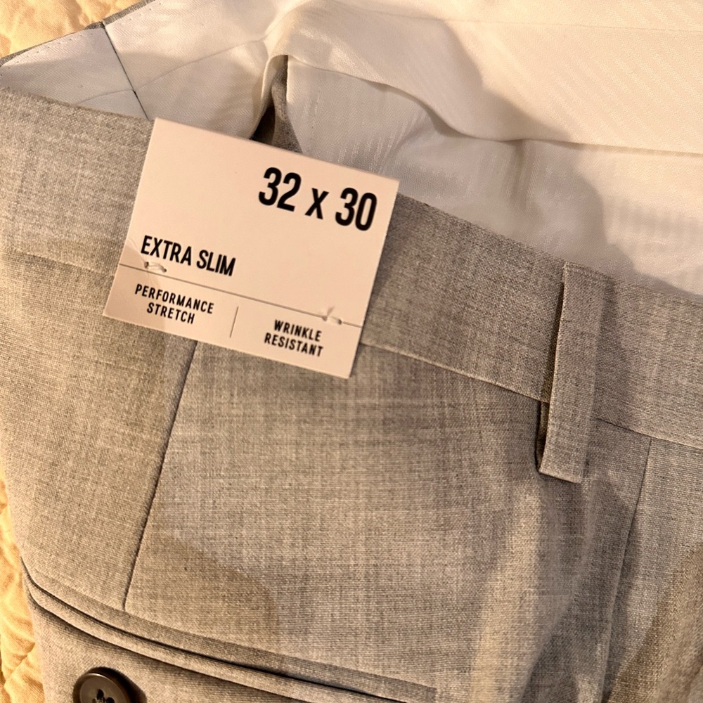 Express Light Gray Extra Slim Pants